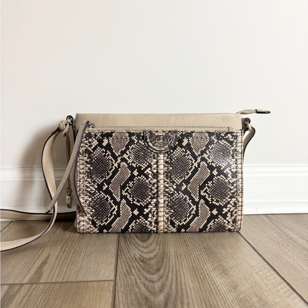 Brighton Pretty Tough Python Organizer Crossbody - image 1